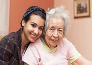 Image of a grandmother and her grand daughter